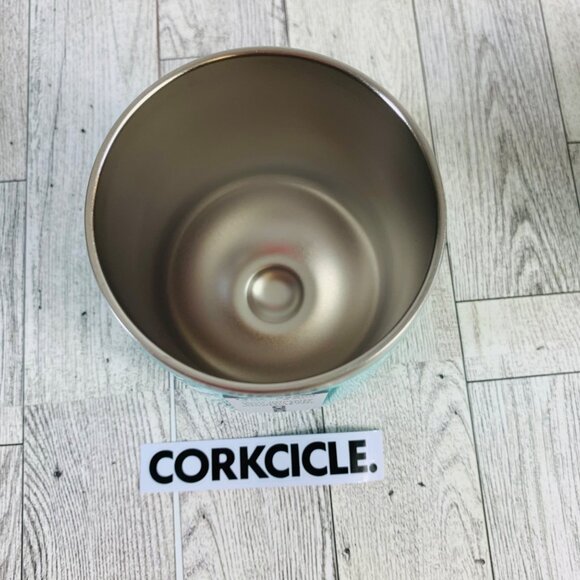 Corkcicle Stemless Wine Glass Tumbler 12 oz Cup Set of 2 Mug Tiffany Blue Lid - Picture 11 of 13